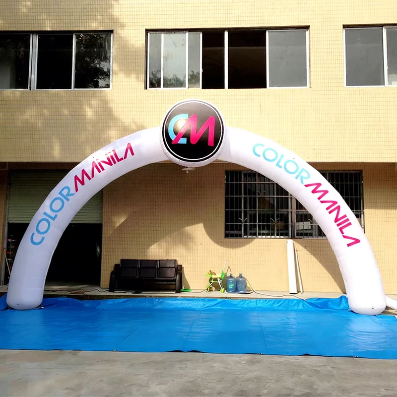 High Quality Custom LED Lighting Inflatable Arch for Outdoor Events Logo Printing Finish Line Arch for Effective Advertising