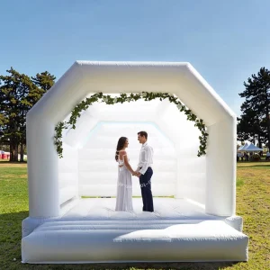 Casa de Burbujas de Boda Personalizable de PVC Blanco de Alta Calidad, Castillo Inflable Ecológico para Uso Interior y Exterior Comercial