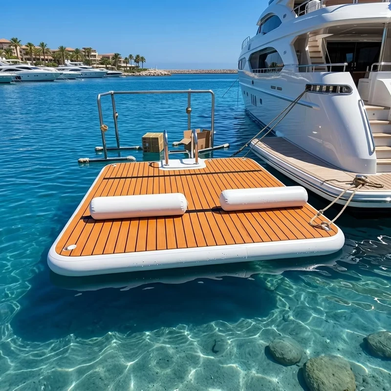 Hochwertige Anpassung, aufblasbarer Dock, Deck, aufblasbare schwimmende Plattform, schwimmender Luft-Ponton, aufblasbares Dock