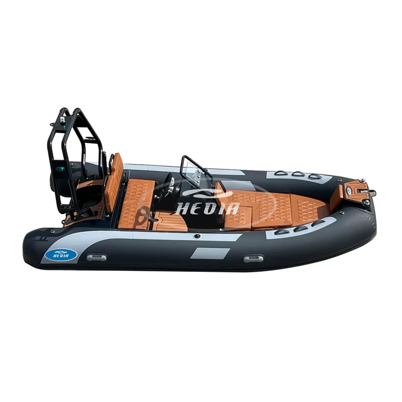 High Quality Customized 13ft 3.9m Hyaplon Aluminum Sport Fishing Inflatable Rescue Dinghy Rib Rowing Boat With Console