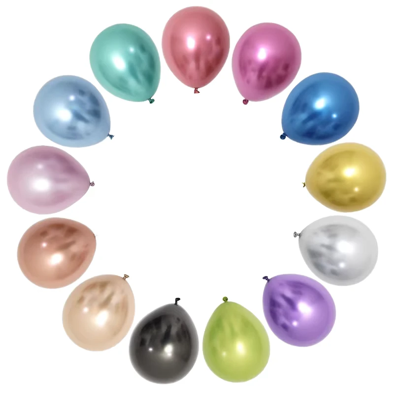 Balon Tebal Chrome Latex Warna Hijau Emas Ungu untuk Dekorasi Acara Pesta Paskah Diwali Karnaval Berkualitas Tinggi