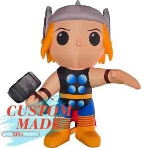 Mascotte Gonfiabile di Thor in Tessuto Oxford Spesso Modello Supereroe Personalizzato per Pubblicità Gonfiabile