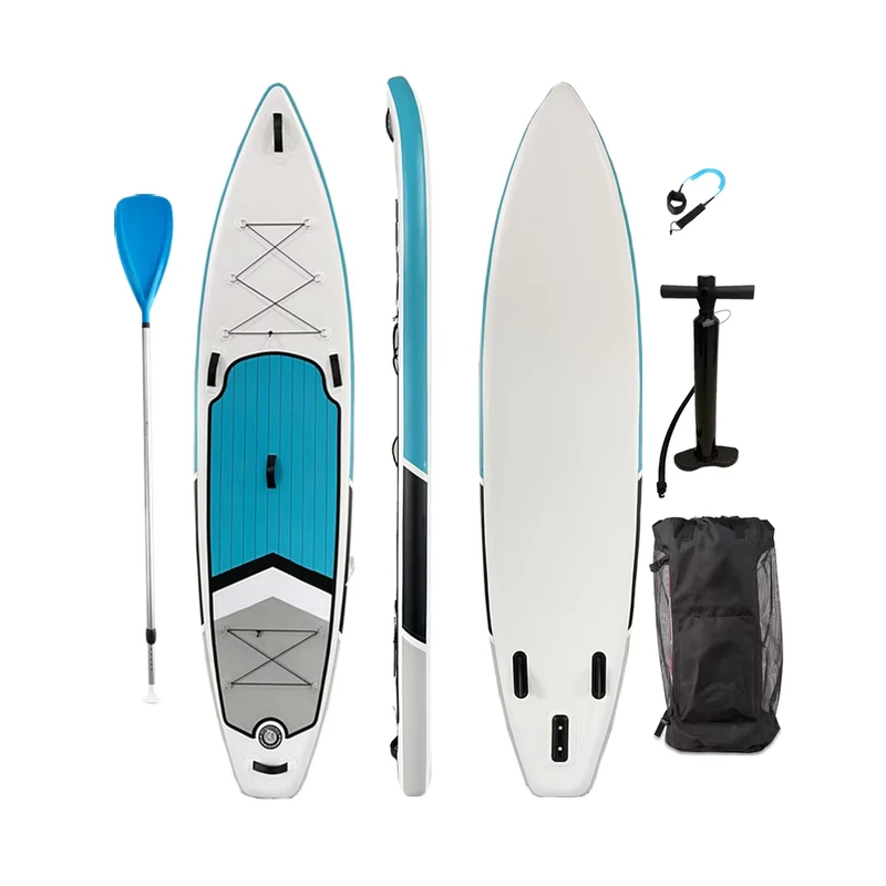 Conjunto ISUP de Alta Qualidade para Surf de Paddle Standup, Prancha Inflável de Dupla Camada SUP