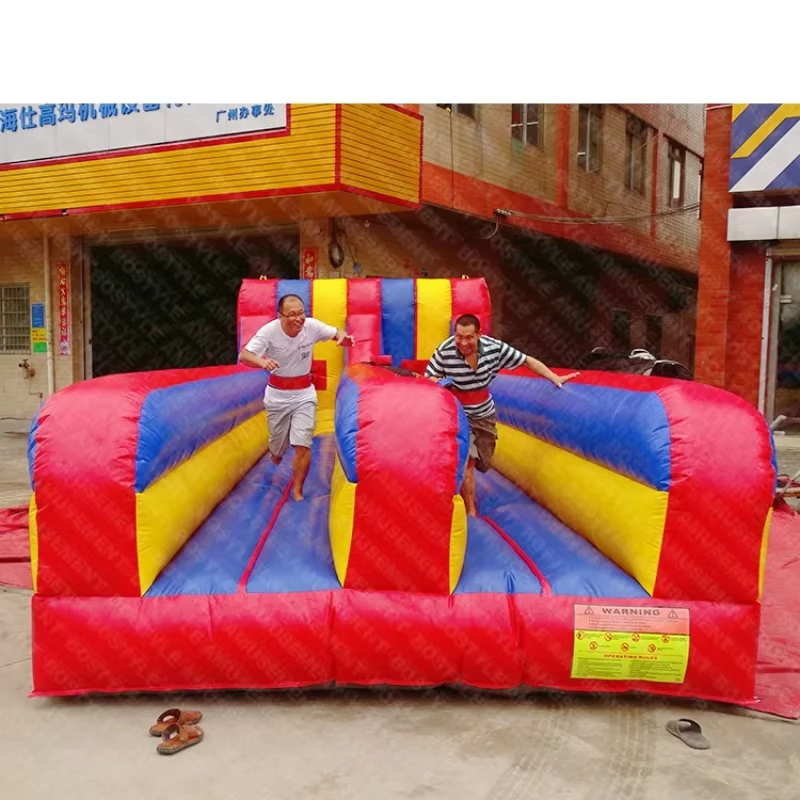 High Quality Inflatable Bungee Run Interactive Carnival Inflatable Sports Game Obstacle Run Game
