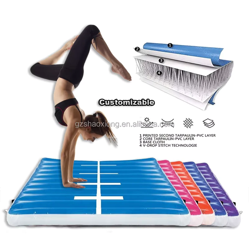 Tappeto Gonfiabile di Alta Qualità per Ginnastica Pista d'Atterraggio Inclinata per Esercizi Sportivi e Tumble Ramp per Palestra