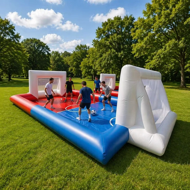 Lapangan Sepak Bola Air Inflatable Berkualitas Tinggi, Lapangan Permainan Sepak Bola Sabun