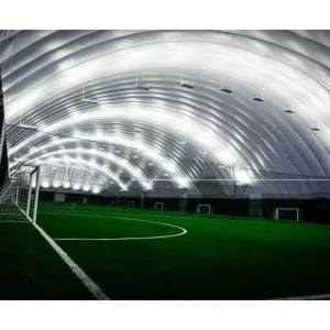 High Quality Large Inflatable Football Field Aerial Yurt Sports Tent Steel Structure Sport Hall for Park Use