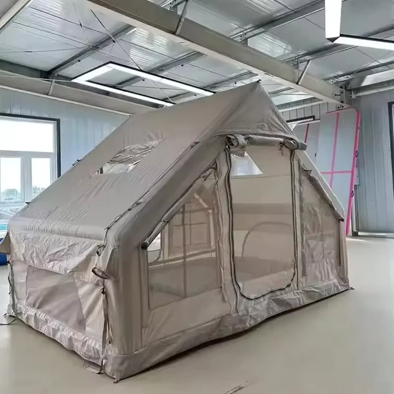 Tenda Inflatable Berkualitas Tinggi Ruang Besar untuk Camping Luar Ruangan Tahan Air Kain Oxford Ramah Lingkungan Multi-Person