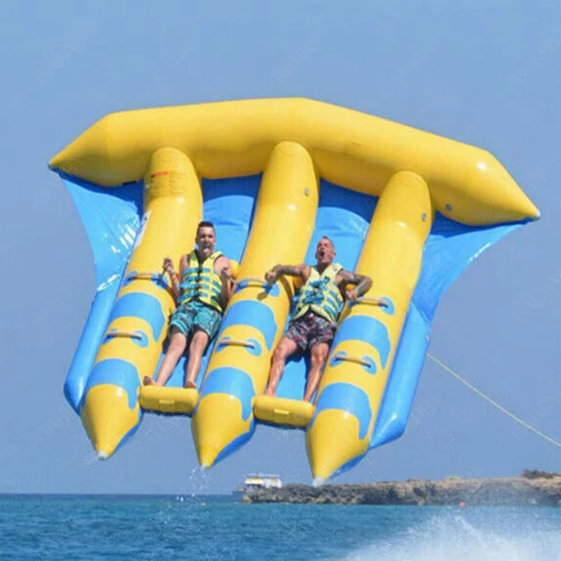 Bahan Berkualitas Tinggi pada Tabung Air Inflatable Towable untuk Laut, Perahu Towable Inflatable, Ikan Terbang Inflatable