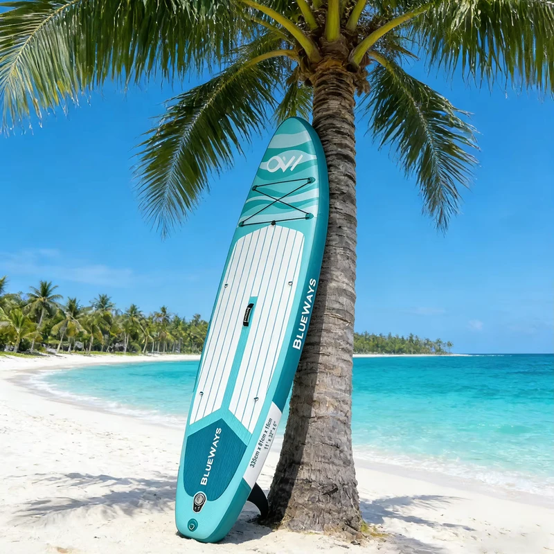Planche à pagaie gonflable SUP de haute qualité, tout autour, avec pompe, ailerons, construction en PVC EVA, garantie d'un an, pour les eaux océaniques