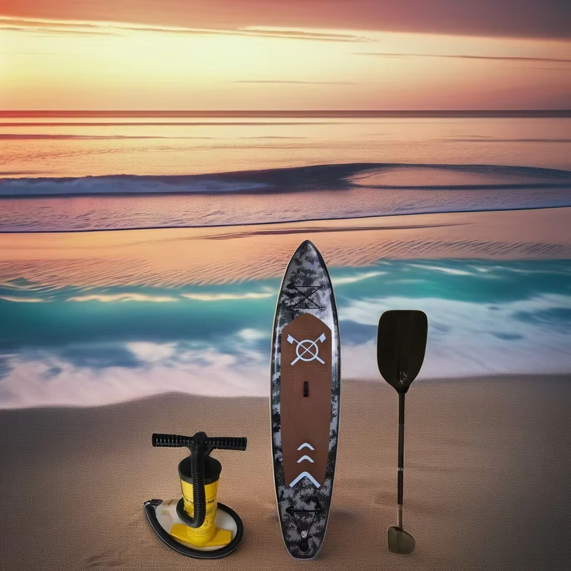 Bảng bơi đứng bơm hơi OEM chất lượng cao Tùy chỉnh Men Drop Stitch ISUP Paddleboard TRICON TRSUP8810 4'' 6''