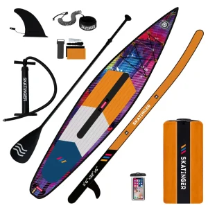High Quality OEM ODM Inflatable Stand up Race Racing Surfboard Paddle Board Racing SUP for Waterplay Surfing