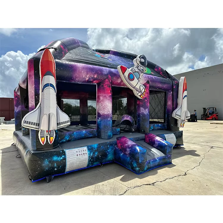 Kastil Meloncat Inflatable Astronot Ruang Angkasa Berkualitas Tinggi untuk Anak-anak dengan Bahan PVC Kelas Komersial