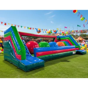 High Quality PVC Inflatable Wipe Out Ball Obstacle Course for Challenge Games Outdoor Commercial Use