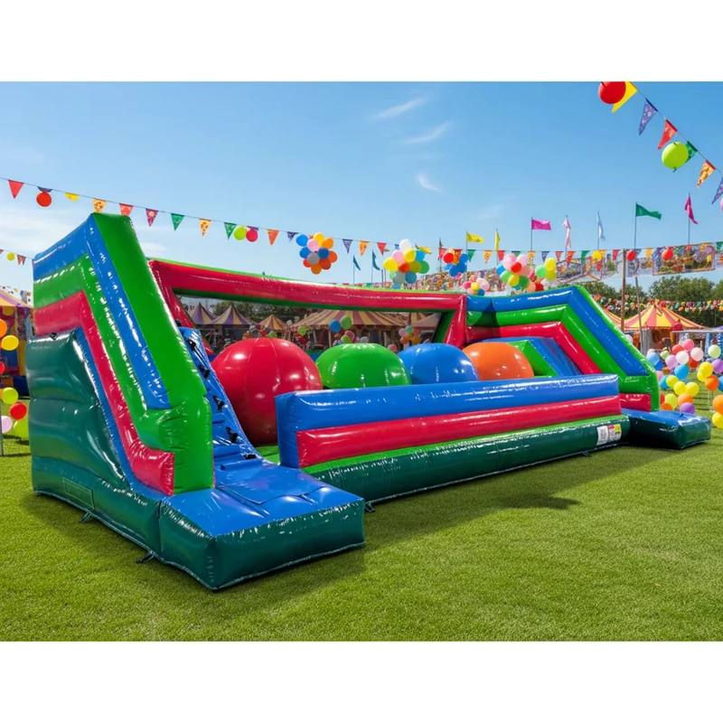 บอลเป่าลม PVC คุณภาพสูงสำหรับสนามแข่งขันเกมท้าทายใช้งานเชิงพาณิชย์กลางแจ้ง