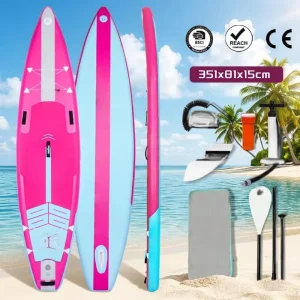 High Quality PVC Stand Up Inflatable ISUP Paddle Board with Soft Top Drop Stitch Material