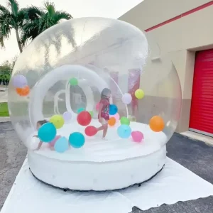High Quality Transparent Inflatable Bouncing Trampoline Bubble House With Balloons
