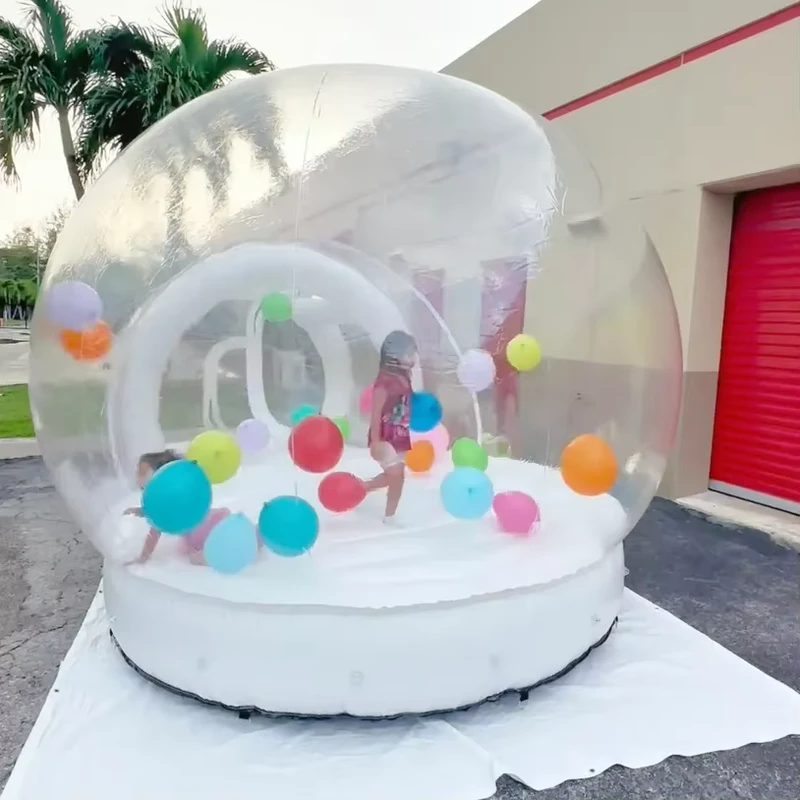 Casa de bolhas inflável transparente de alta qualidade com balões