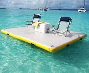 Hitac Dock Inflatable Fishing Platform Magic Carpet Floating Platform Inflatable Leisure Bar Floating Bridge