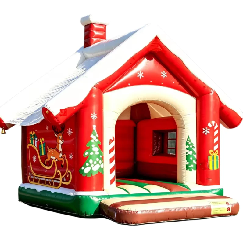Hola Toys PVC Commercieel Gebruik Kerst Opblaasbaar Kasteel Springkasteel Eenvoudige Opstelling