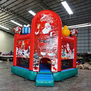 ホリデークリスマスパーティー ジャンピングバウンサー スライド 商業用バウンシーキャッスル インフレータブルバウンスハウス