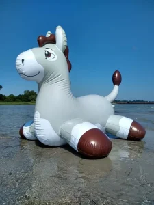 Horse Hopper Inflatable Jumping Horse Ride On Rubber Bouncing Animal Toys for Kids Toddlers