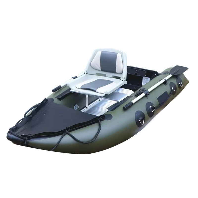 ホット 2.75m アサルトフィッシングスピードヨットディンギーカヤック 0.9mm PVC インフレータブルボート 安定した漂流 0.9mm PVC 安定した漂流