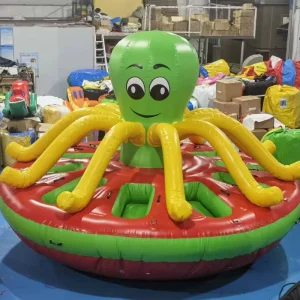 Hot Inflatable Octopus Rotating Toy Flying Octopus UFO Towable Water Inflatable Rotate Disco Boat Tube With Custom Design