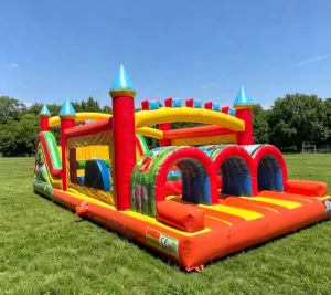 Hot Selling Kid Backyard Inflatable Obstacle Sports Games Colorful Obstacle Course for Adults