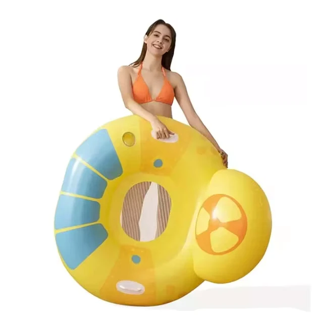 Hot Selling Multipurpose Lounge Inflatable Pool Float Summer Fun Toy Swim Ring with Cup Holder for Teens Adults
