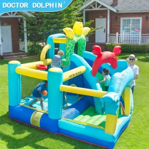Nhà Bouncy Bơm Hơi Thiết Kế Mới Dành Cho Sân Vườn Kết Hợp Cầu Trượt Chủ Đề Động Vật Dễ Dàng Vận Chuyển