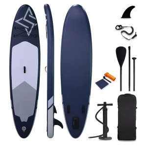 Huale Black Inflatable Stand up Paddle Board Pet-Friendly SUP for Adults and Pets