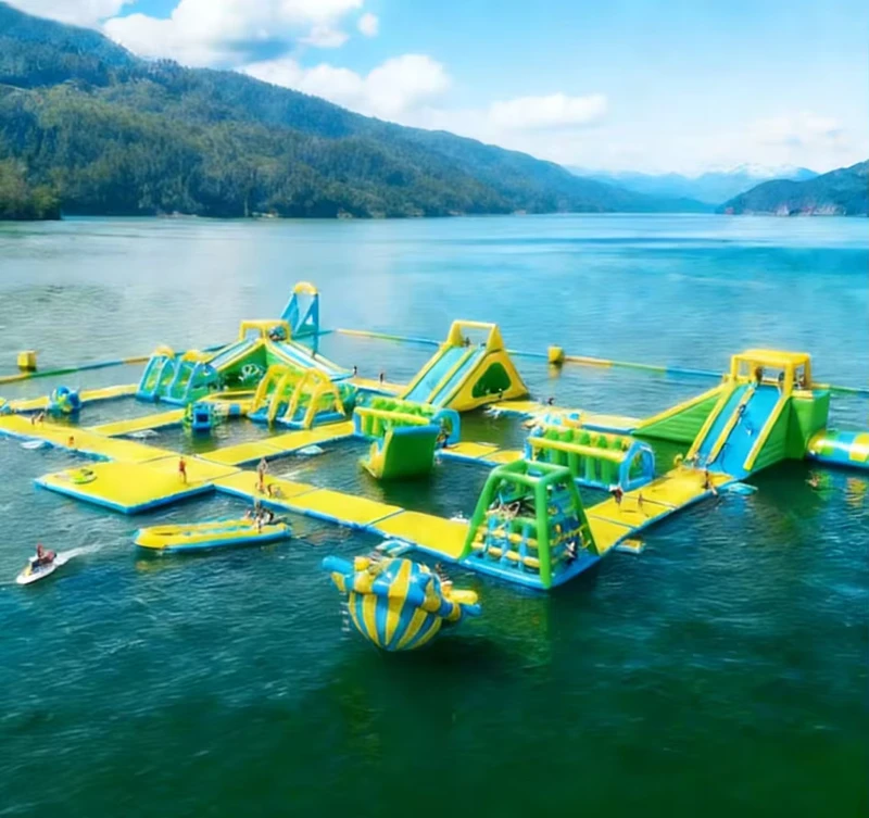 Коммерческий надувной аквапарк Hualong, надувной водный полигон, платформа, надувной плавучий аквапарк