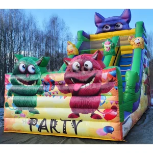 Huatong PVC Inflatable Little Devil Theme Bounce House Inflatable Dry Slide Jumping Castle Inflatable Slip Slide for Kid