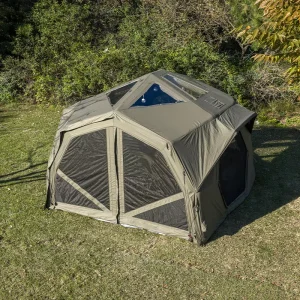 Tenda Gonfiabile Pro Hubshelter Verde Militare Quattro Stagioni Resistente per Campeggio Familiare Grande Portatile