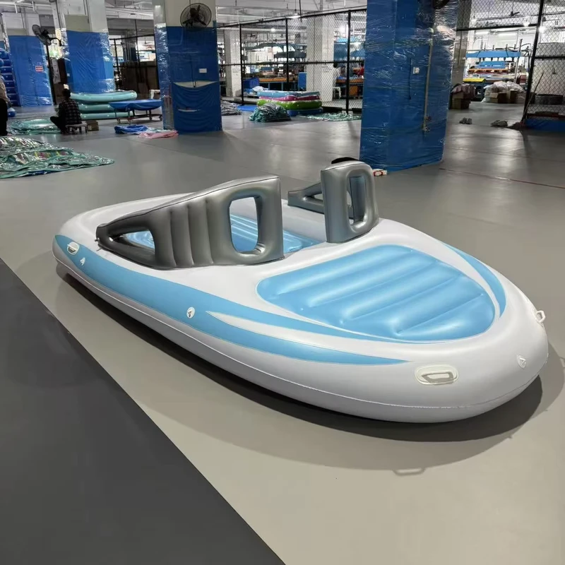 Huge 6 Person Inflatable Speed Boat 420*210*120cm Floating Island Inflatable Bay Breeze Party Floating Island River Raft