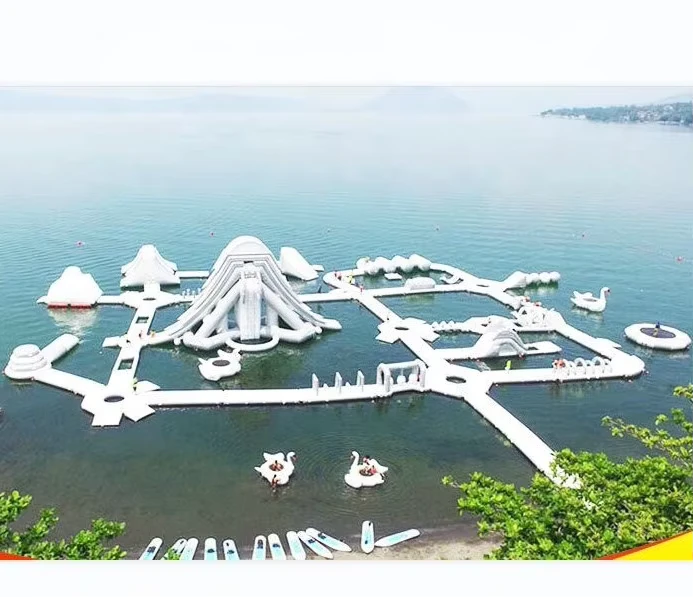 Taman Tema Musim Panas Inflatable Kustom Besar dengan Material PVC untuk Penggunaan Luar dan Dalam Ruangan, Kapasitas Tinggi