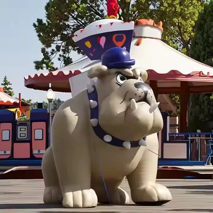 Mascotte Gonfiabile Bulldog di Grande Dimensione Modello Personaggio Cartone Gigante per Eventi Pubblicitari Gonfiabili