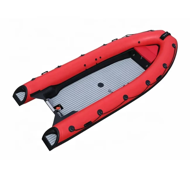 Bateau gonflable en fibre de verre Hypalon RIB 480 avec réservoir de carburant intégré de 60L