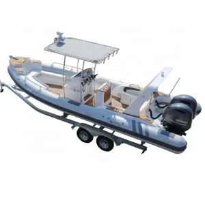 Hypalon RIB Boot Rigid Opblaasbare Catamaran Jacht Fiberglass PVC Romp Vissersboot met Buitenboordmotor voor Riviergebruik
