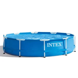INTEX 28205 244*51CM Summer Metal Frame Swimming Pools Large Above Ground Inflatable Pool