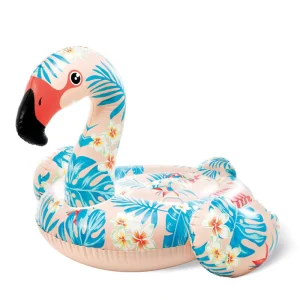 INTEX 57559 Swimming Pool Inflatable Swimming Ring Anti rollover Floating Pad Tropical Flamingo Water Riding Toy