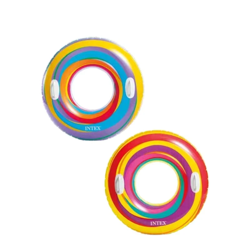 INTEX 59256 Ring Renang Inflatable PVC Berkualitas Tinggi Ukuran Dewasa untuk Digunakan di Kolam untuk Wanita dan Anak-anak