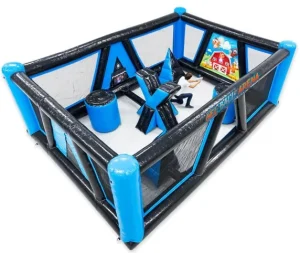 IPS interaktive Spiele Gel Ball Arena aufblasbare Hindernis-Battle-Zone Herausforderung Gel Blaster Bunker Dodgeball Arena