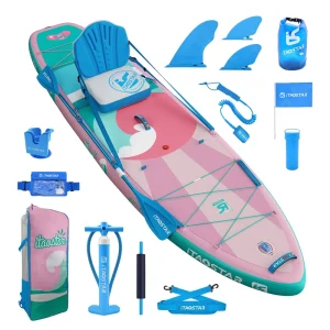 ITAOSATAR WAVE W01B 11’6″x36″x6″ Extra Wide Paddle Board With Seat Premium SUP Accessories Inflatable Stand up Paddle Boards