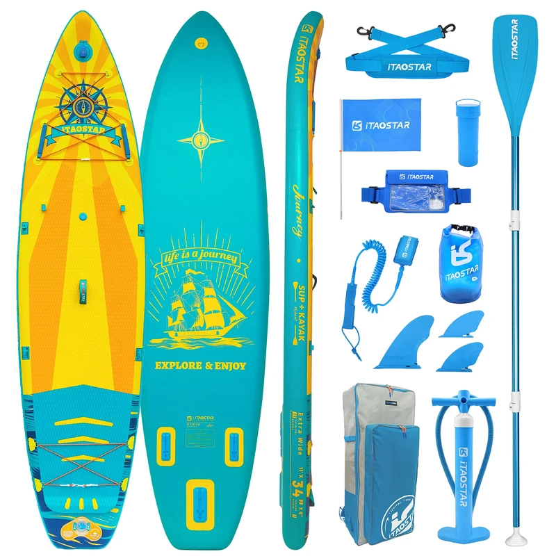 ITAOSTAR Journey J05A 11'x34"x6" Surfbrett Hochwertiges neues Modell SUP Board Paddle Board Surfbrett für Wassersport