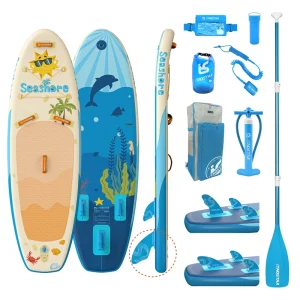 ITAOSTAR K02A Oem Kinder-Paddleboard 8' SUP Aufblasbares Stand-Up-Paddleboard Paddleboard Surfbrett für Kinder