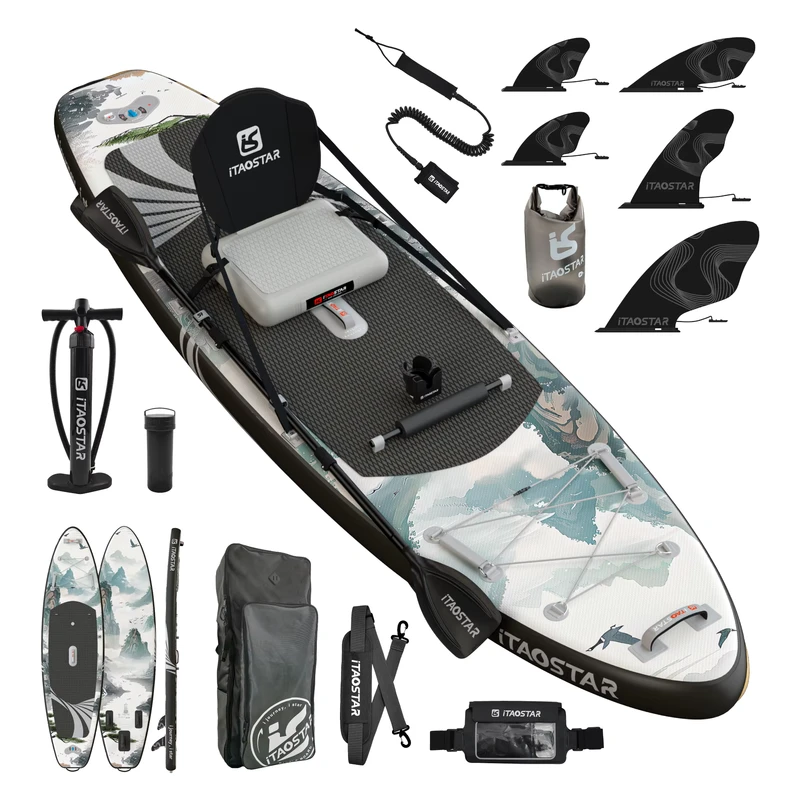 ITAOSTAR Novelty N01C 11’6″x35″x6″ New Design Stand up Paddle Board Inflatable sup Board Longboard Surfboard with Accessories