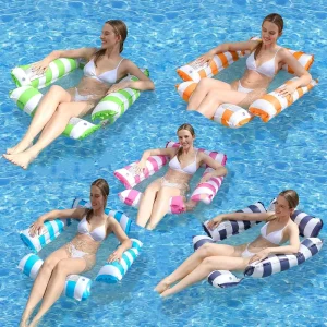 In Pool Sun Ledge Chairs Chaise Lounge Water Hammock Float Lounger Bed for Adults in Water Beach Fun Lazy Relax