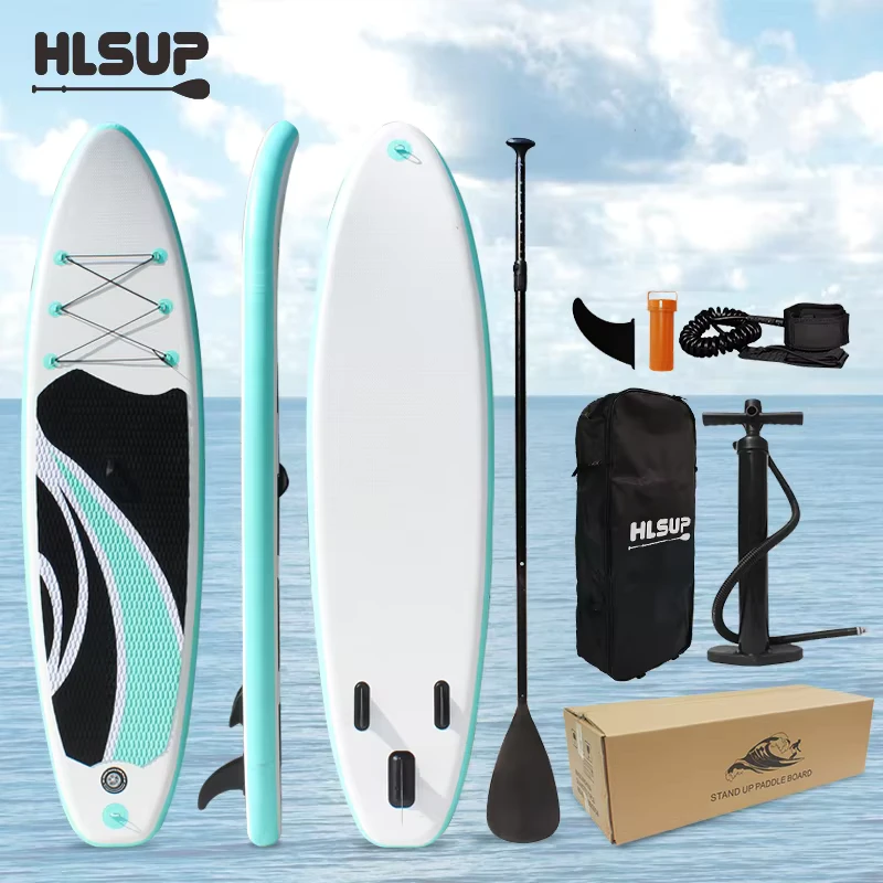 Op Voorraad 10'6" Lichtgewicht Opblaasbare Stand Up Paddle Board Allround SUP voor Zomer Watersporten